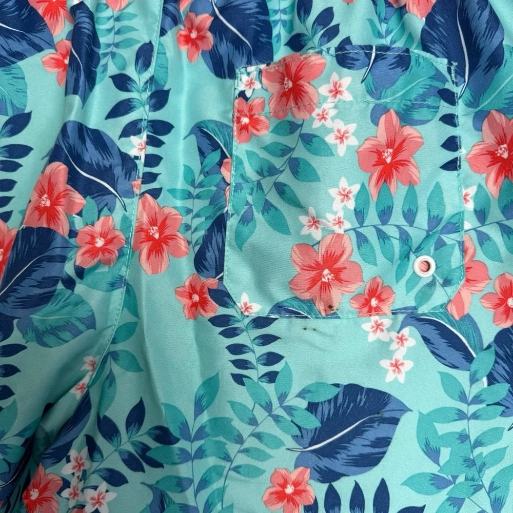 4/$25 The Children’s Place Boys Swim Trunks Size XXL 16 Blue Orange Tropical